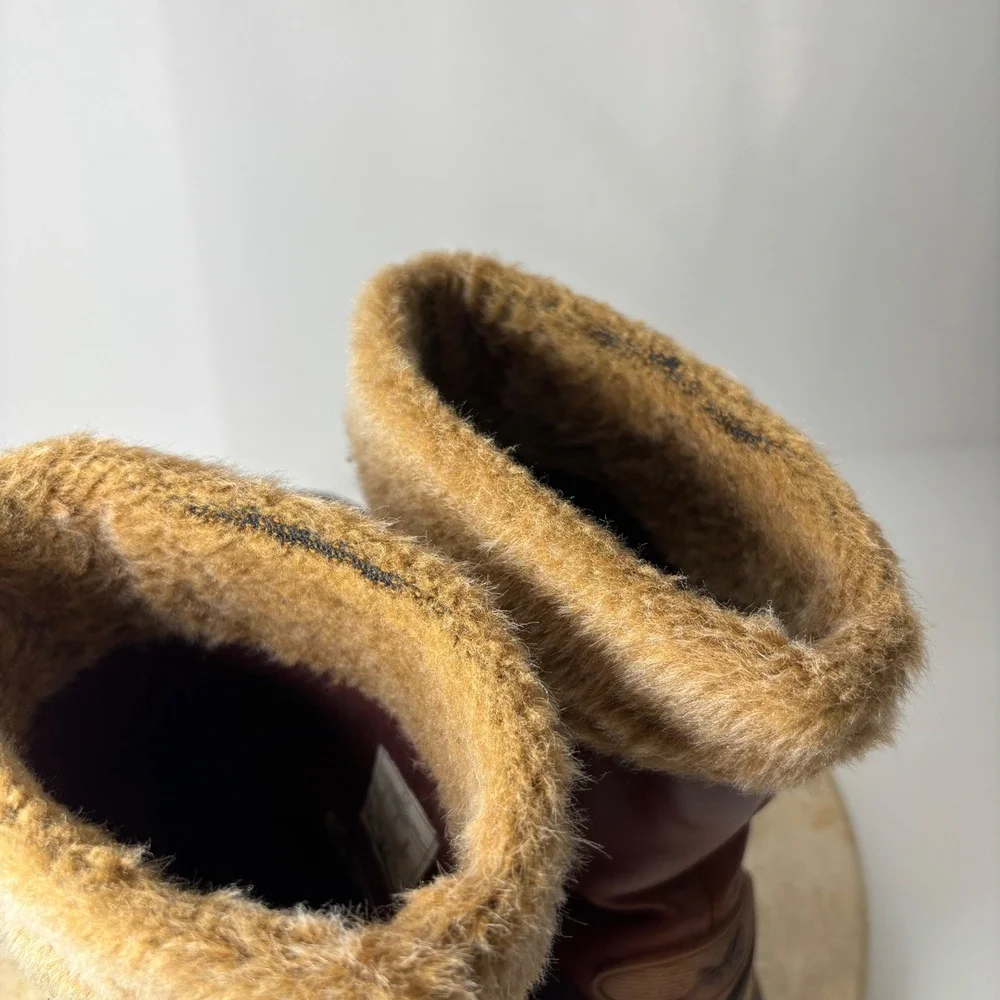 Chaco Borealis MidSpice‎ Women's Leather Fur Lined Winter Boots Size 8